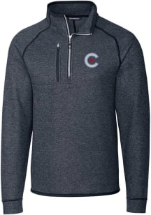 Cutter and Buck Chicago Cubs Mens Navy Blue City Connect Mainsail Long Sleeve 1/4 Zip Pullover