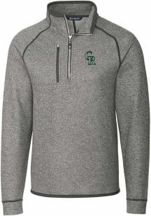 Cutter and Buck Colorado Rockies Mens Grey City Connect Mainsail Long Sleeve 1/4 Zip Pullover