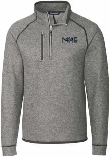 Cutter and Buck Milwaukee Brewers Mens Grey City Connect Mainsail Long Sleeve 1/4 Zip Pullover