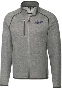 Cutter and Buck Los Angeles Dodgers Mens Grey City Connect Mainsail Medium Weight Jacket