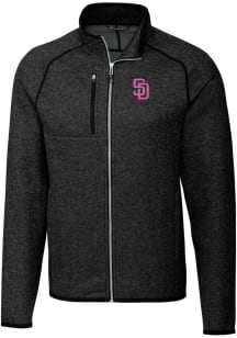 Cutter and Buck San Diego Padres Mens Charcoal City Connect Mainsail Medium Weight Jacket