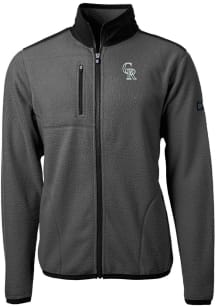Cutter and Buck Colorado Rockies Mens Grey City Connect Cascade Sherpa Light Weight Jacket