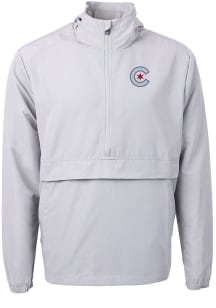 Cutter and Buck Chicago Cubs Mens Grey City Connect Charter Eco Pullover Jackets