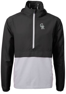 Cutter and Buck Colorado Rockies Mens Black City Connect Charter Eco Pullover Jackets