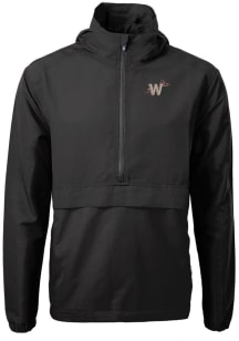 Cutter and Buck Washington Nationals Mens Black City Connect Charter Eco Pullover Jackets