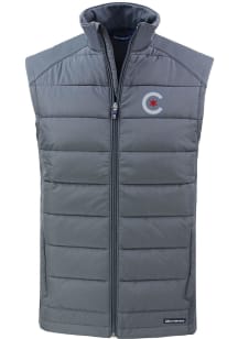 Cutter and Buck Chicago Cubs Mens Grey City Connect Evoke Sleeveless Jacket