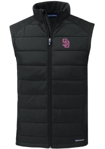 Cutter and Buck San Diego Padres Mens Black City Connect Evoke Sleeveless Jacket