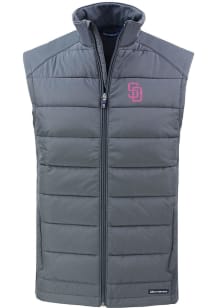 Cutter and Buck San Diego Padres Mens Grey City Connect Evoke Sleeveless Jacket