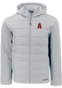 Cutter and Buck Los Angeles Angels Mens Grey City Connect Evoke Hood Heavyweight Jacket