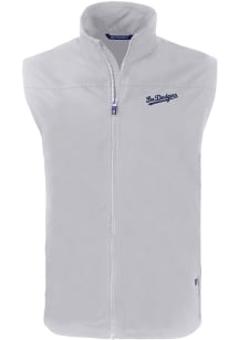 Cutter and Buck Los Angeles Dodgers Mens Grey City Connect Charter Sleeveless Jacket