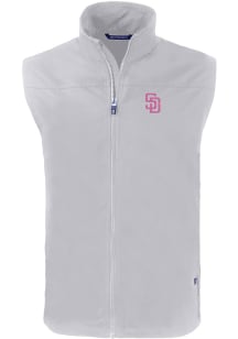 Cutter and Buck San Diego Padres Mens Grey City Connect Charter Sleeveless Jacket