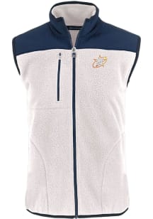 Cutter and Buck Houston Astros Mens White City Connect Cascade Sherpa Sleeveless Jacket