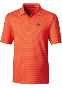 Cutter and Buck Auburn Tigers Mens Orange Forge Pencil Stripe Big and Tall Polos Shirt