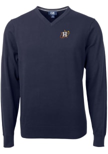 Cutter and Buck Houston Astros Mens Navy Blue City Connect Lakemont Long Sleeve Sweater