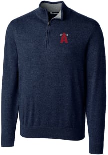 Cutter and Buck Los Angeles Angels Mens Navy Blue City Connect Lakemont Long Sleeve 1/4 Zip Pull..