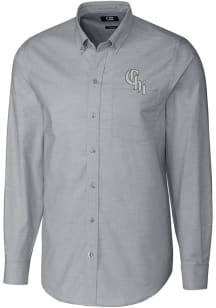 Cutter and Buck Chicago White Sox Mens Charcoal City Connect Stretch Oxford Long Sleeve Dress Sh..