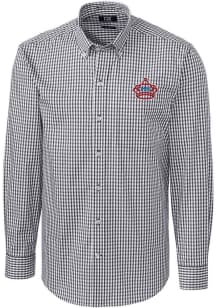 Cutter and Buck Miami Marlins Mens Charcoal City Connect Easy Care Long Sleeve Dress Shirt
