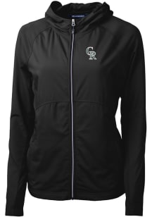 Cutter and Buck Colorado Rockies Womens Black City Connect Adapt Eco Light Weight Jacket