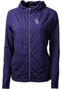 Cutter and Buck Colorado Rockies Womens Purple City Connect Adapt Eco Light Weight Jacket