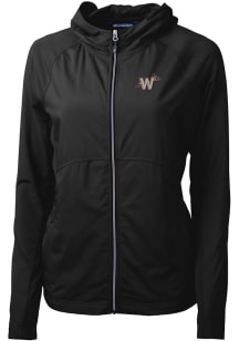 Cutter and Buck Washington Nationals Womens Black City Connect Adapt Eco Light Weight Jacket