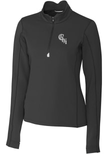 Cutter and Buck Chicago White Sox Womens Black City Connect Traverse 1/4 Zip Pullover