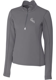 Cutter and Buck Chicago White Sox Womens Grey City Connect Traverse 1/4 Zip Pullover