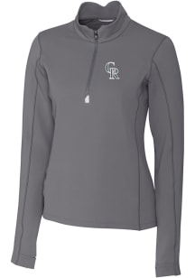 Cutter and Buck Colorado Rockies Womens Grey City Connect Traverse 1/4 Zip Pullover