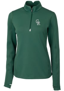 Cutter and Buck Colorado Rockies Womens Green City Connect Traverse 1/4 Zip Pullover
