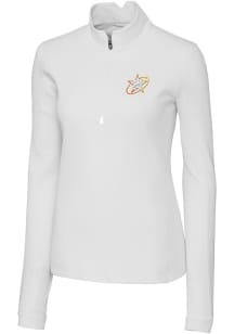 Cutter and Buck Houston Astros Womens White City Connect Traverse 1/4 Zip Pullover