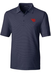 Cutter and Buck Dayton Flyers Mens Navy Blue Forge Pencil Stripe Big and Tall Polos Shirt