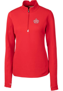 Cutter and Buck Miami Marlins Womens Red City Connect Traverse 1/4 Zip Pullover