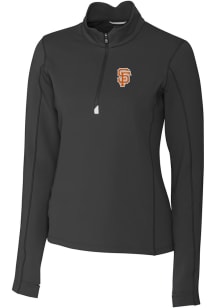 Cutter and Buck San Francisco Giants Womens Black City Connect Traverse 1/4 Zip Pullover