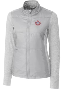 Cutter and Buck Miami Marlins Womens Grey City Connect Stealth Medium Weight Jacket