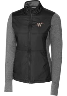 Cutter and Buck Washington Nationals Womens Black City Connect Stealth Medium Weight Jacket