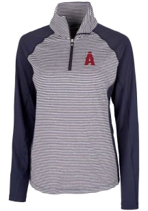 Cutter and Buck Los Angeles Angels Womens Navy Blue City Connect Forge 1/4 Zip Pullover