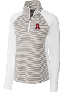 Cutter and Buck Los Angeles Angels Womens White City Connect Forge 1/4 Zip Pullover
