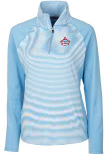 Cutter and Buck Miami Marlins Womens Light Blue City Connect Forge 1/4 Zip Pullover