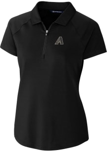 Cutter and Buck Arizona Diamondbacks Womens Black City Connect Forge Short Sleeve Polo Shirt