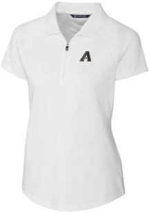 Cutter and Buck Arizona Diamondbacks Womens White City Connect Forge Short Sleeve Polo Shirt