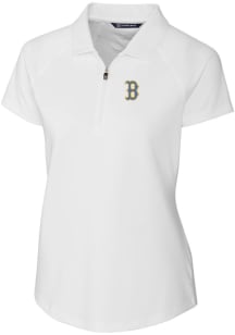 Cutter and Buck Boston Red Sox Womens White City Connect Forge Short Sleeve Polo Shirt