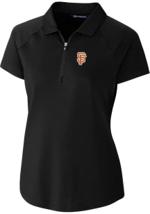 Cutter and Buck San Francisco Giants Womens Black City Connect Forge Short Sleeve Polo Shirt