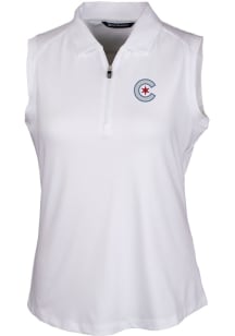 Cutter and Buck Chicago Cubs Womens White City Connect Forge Polo Shirt