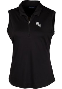 Cutter and Buck Chicago White Sox Womens Black City Connect Forge Polo Shirt