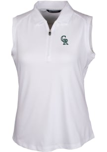 Cutter and Buck Colorado Rockies Womens White City Connect Forge Polo Shirt