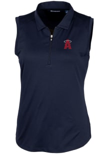 Cutter and Buck Los Angeles Angels Womens Navy Blue City Connect Forge Polo Shirt