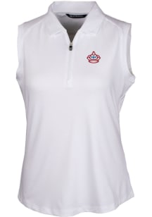 Cutter and Buck Miami Marlins Womens White City Connect Forge Polo Shirt