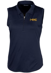 Cutter and Buck Milwaukee Brewers Womens Navy Blue City Connect Forge Polo Shirt