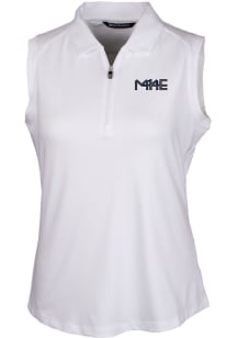 Cutter and Buck Milwaukee Brewers Womens White City Connect Forge Polo Shirt