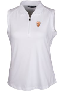 Cutter and Buck San Francisco Giants Womens White City Connect Forge Polo Shirt