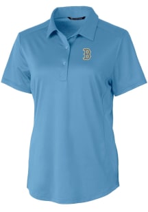 Cutter and Buck Boston Red Sox Womens Light Blue City Connect Prospect Short Sleeve Polo Shirt